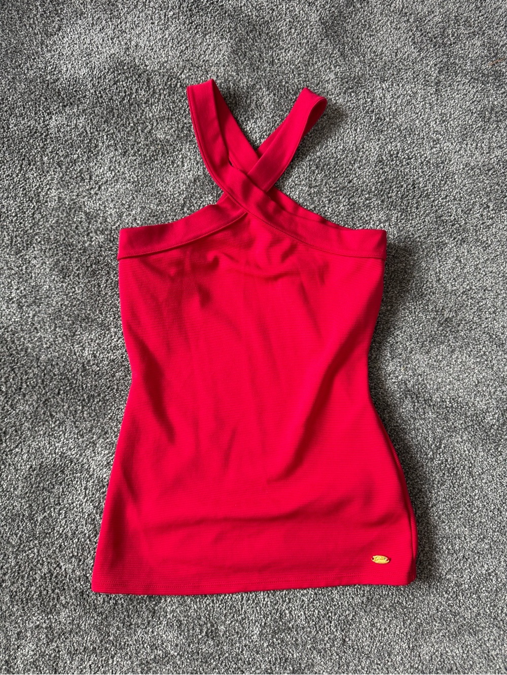(XS) Guess Red Cross-Back Tank Top